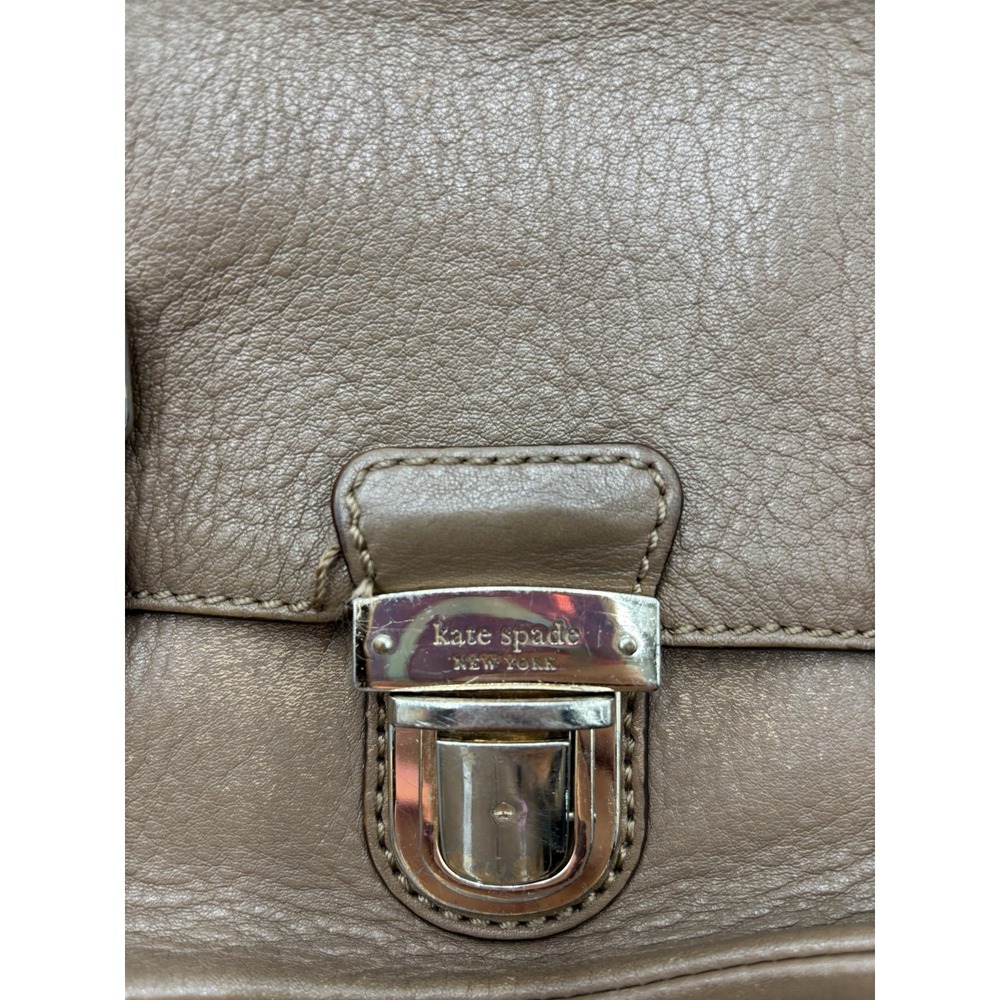 Kate Spade Lola Avenue Lia Brown Leather Satchel Crossbody Buckle Bag - Picture 2 of 13